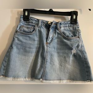 Zara Distressed Denim Girl’s Skirt
